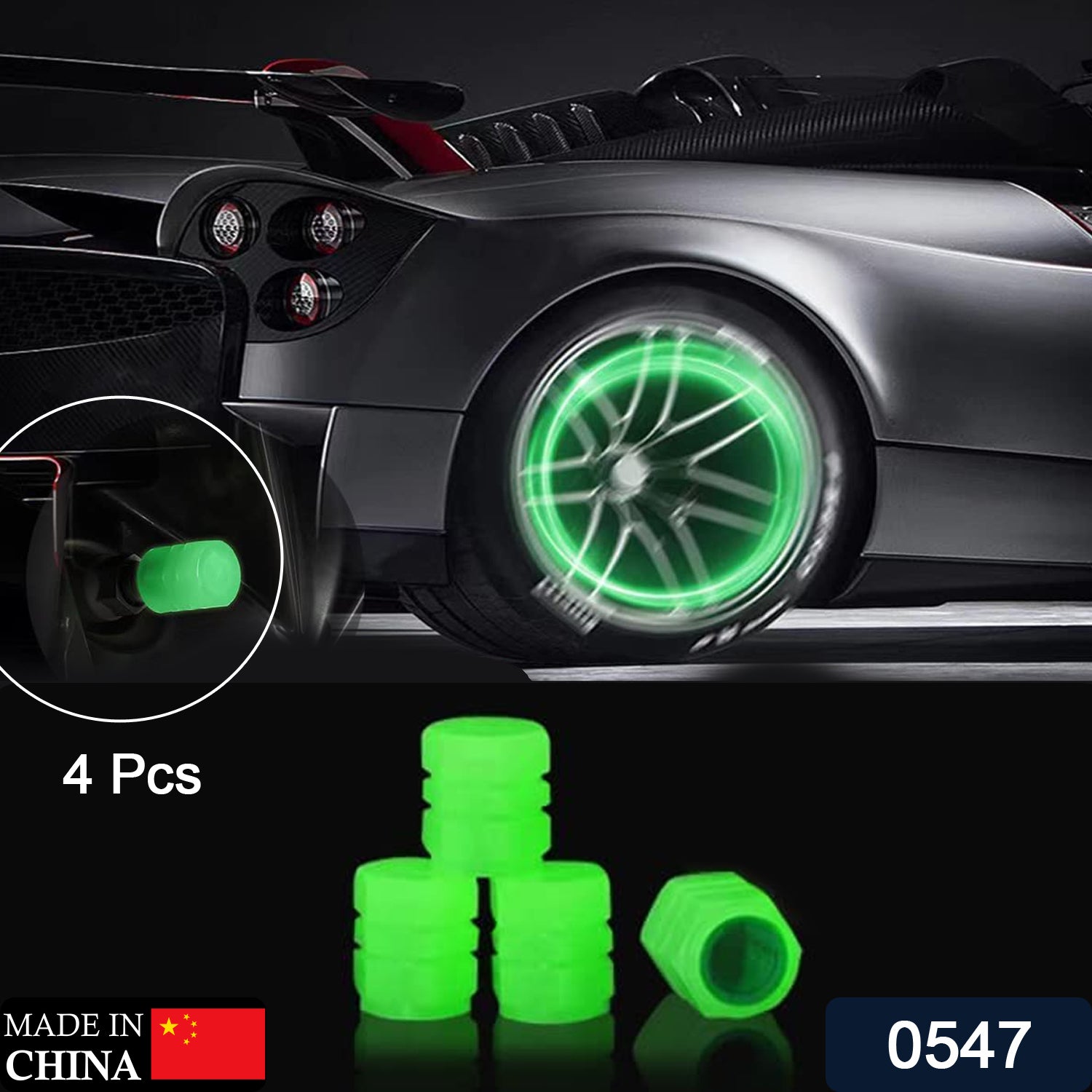 0547 Tyre Valve Caps Luminous Glow Car Tire Air Stem Valve Cap Covers vaal cap ( 4 Pcs Mix Colour) 0547 Tyre Valve Caps Luminous Glow Car Tire Air Stem Valve Cap Covers vaal cap ( 4 Pcs Mix Colour)